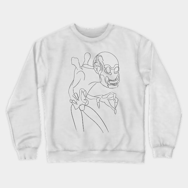 Cartoon Spooky Alien Crewneck Sweatshirt by VE_Merchandise